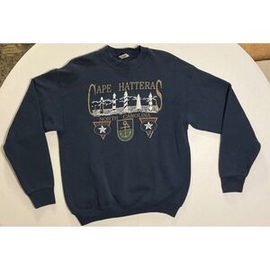VTG USA Made Cape Hatteras Lighthouse NC Beach Sweatshirt Crewneck L‎ (fit M)